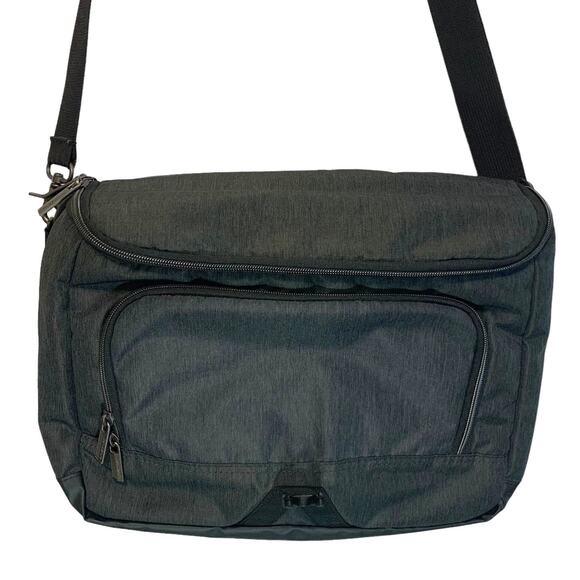 Samsonite Modern Utility Messenger Laptop Carryall Bag Large Gray Adjustable - Picture 4 of 11